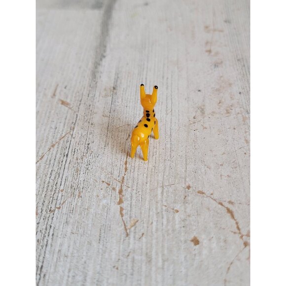 Vintage mini giraffe blown glass figure unique zoo collectible decor - Picture 3 of 5